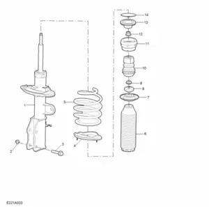 E221A033: FRONT SHOCK ABSORBER