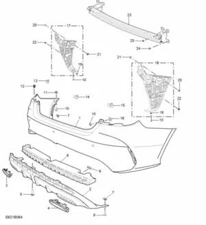 E621B064: REAR BUMPER