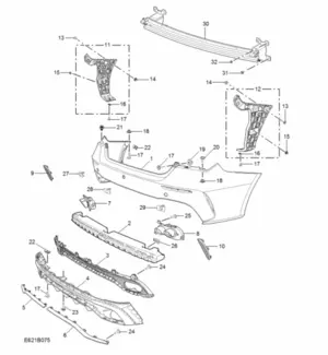 E621B075: REAR BUMPER