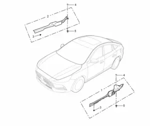 E643A028: BODY SIDE MOLDING AND ROCKER MOLDING TREAD PLATE