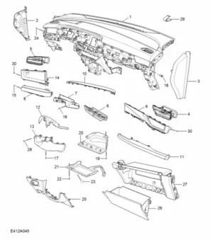 E412A045: FASCIA TRIM