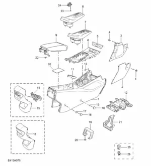 E413A075: CONSOLE TRIM (EP8)