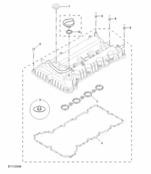 E111C046: CAMSHAFT COVER (1.5L)