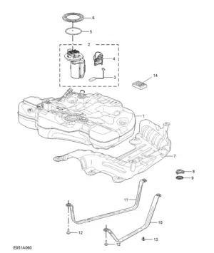 E951A060 FUEL TANK