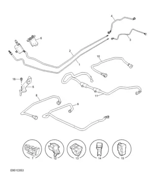 E951C053 UDERFLOOR FUEL LINES