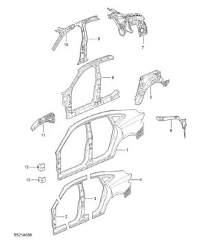 E521A058 BODYSIDE