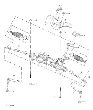 E211A049 STEERING GEAR LINKAGE