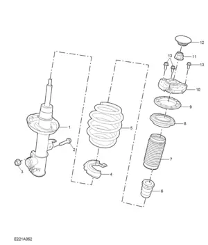 E221A052 FRONT SHOCK ABSORBER