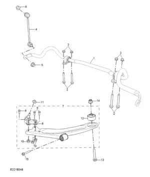 E221B048 FRONT ARM & ANTI-ROLL BAR