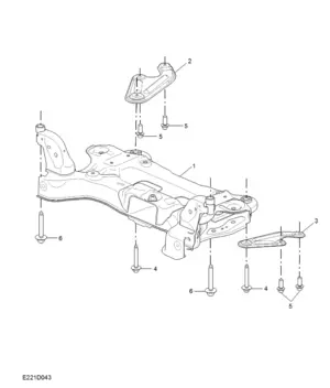 E221D043 FRONT SUBFRAME