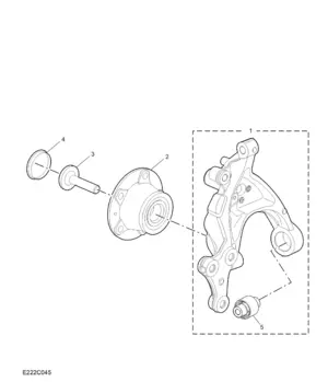 E222C045 REAR HUB