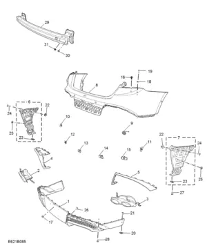 E621B085 REAR BUMPER