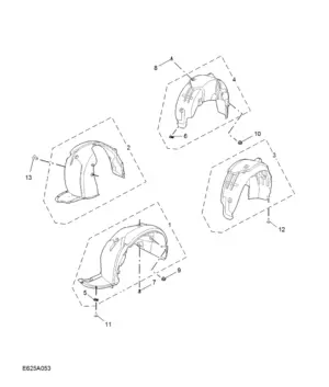 E625A053 WHEELHOUSE LINER