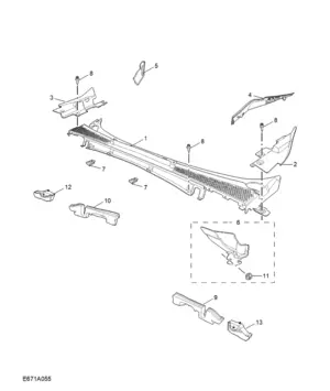 E671A055 AC PLENUM COVER