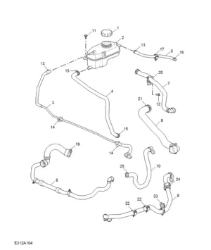 E312A104 COOLANT PLUMBING & HARDWARE