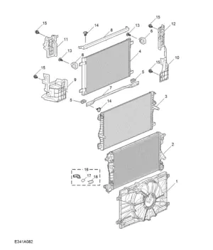 E341A082 CONDENSER RADIATOR FAN MODULE