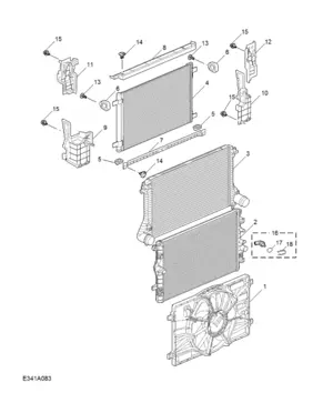 E341A083 CONDENSER RADIATOR FAN MODULE