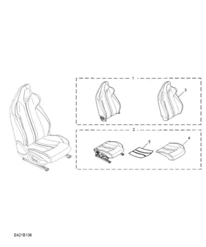 E421B136 PASSENGER SEAT(UNCOMMON PARTS)