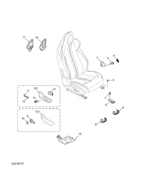 E421B137 PASSENGER SEAT(COMMON PARTS)