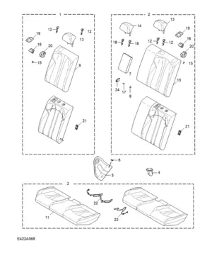 E422A068 SECOND ROW SEAT