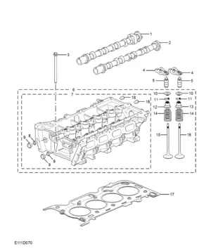 E111D070 CYLINDER HEAD(1.5T)