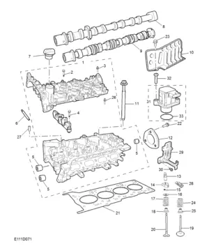 E111D071 CYLINDER HEAD(2.0T)