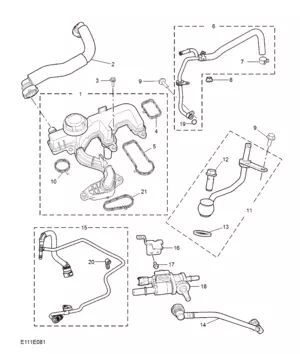 E111E081 ENGINE BREATHER HOSE(2.0T)