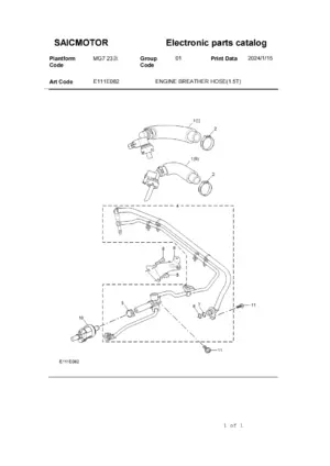 E111E082 ENGINE BREATHER HOSE(1.5T)